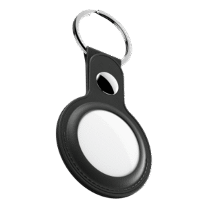 KeyBudz AirTag Keyring - skórzane etui ochronne do AirTag 2- pack (black)